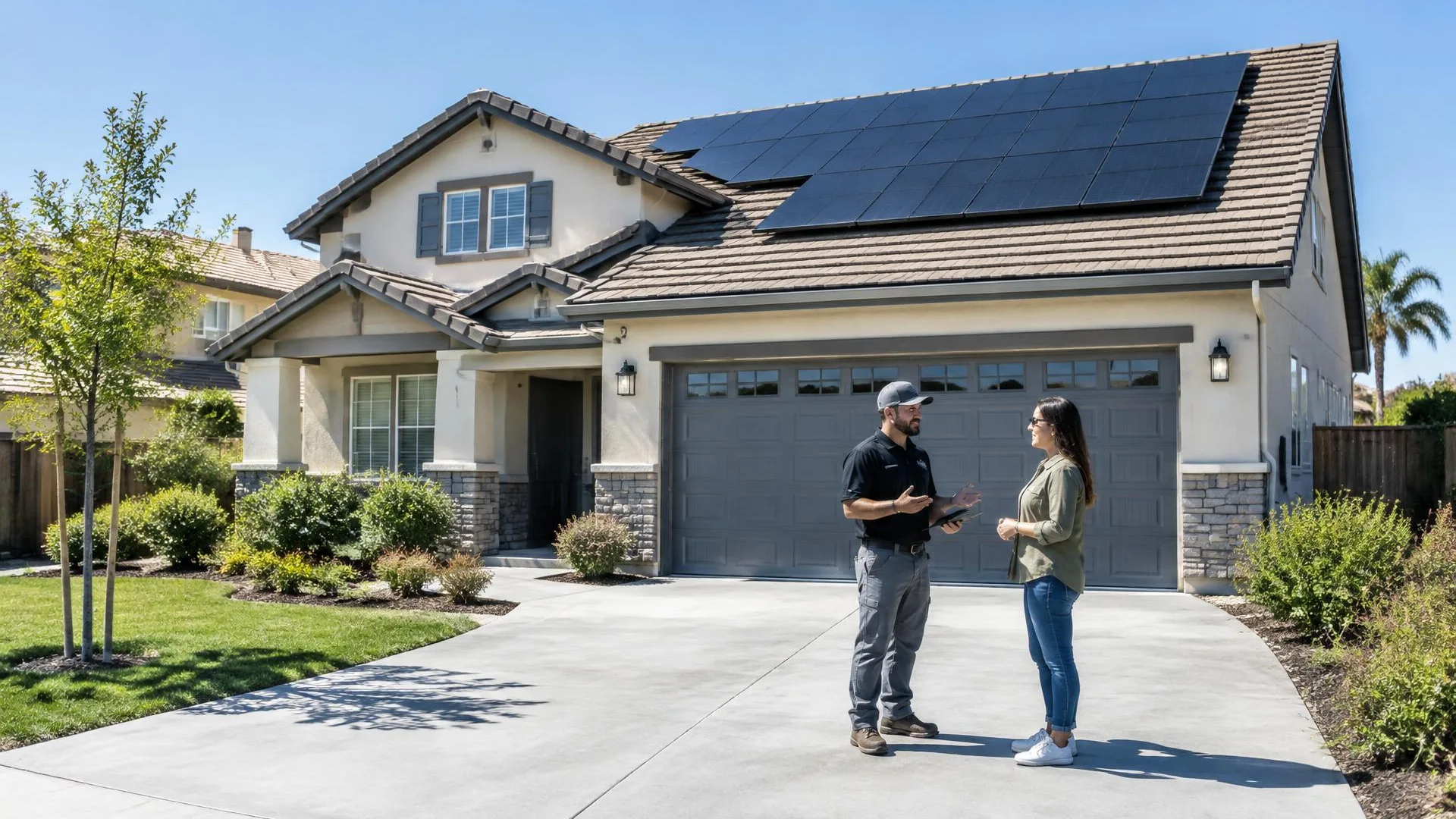 Residential solar monitoring dashboard with production information on a household device