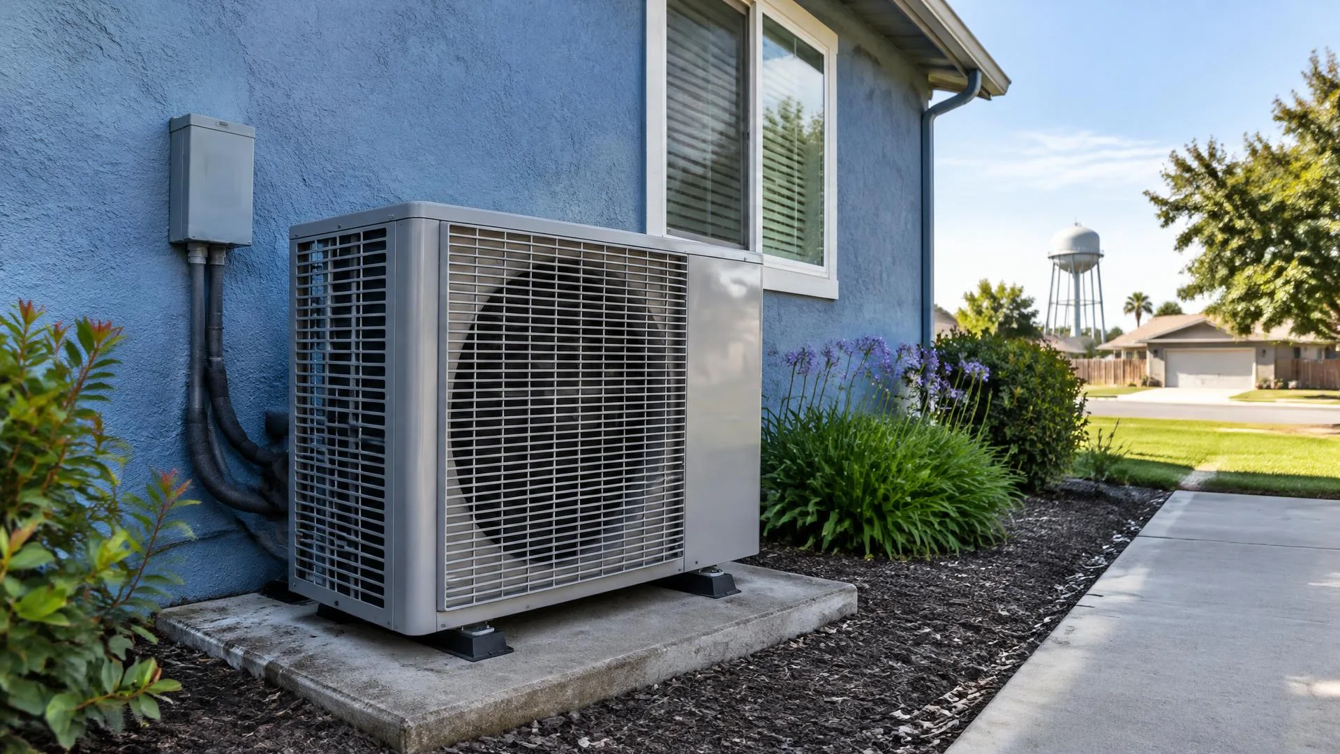 Technician reviewing heating repair findings with a homeowner in Modesto