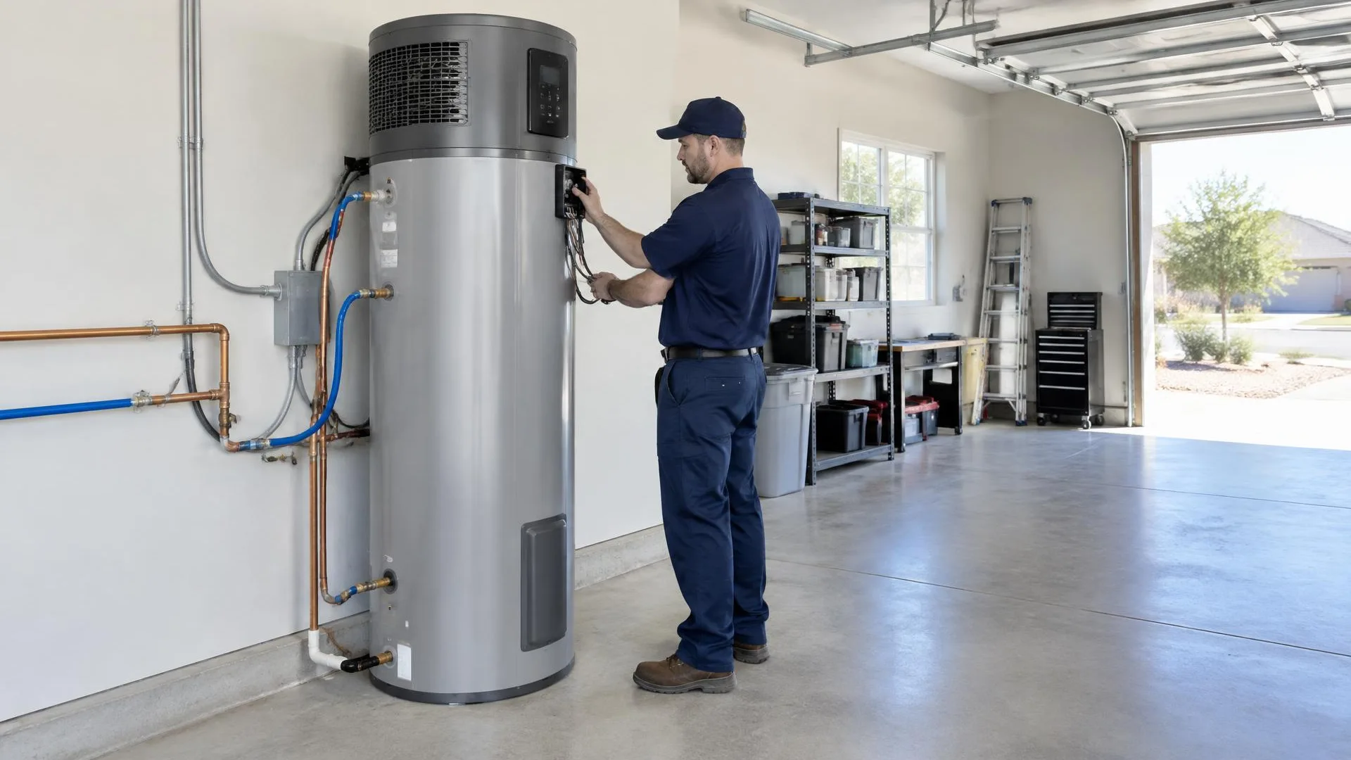 Installation sequence planning for a Newman heat pump water heater