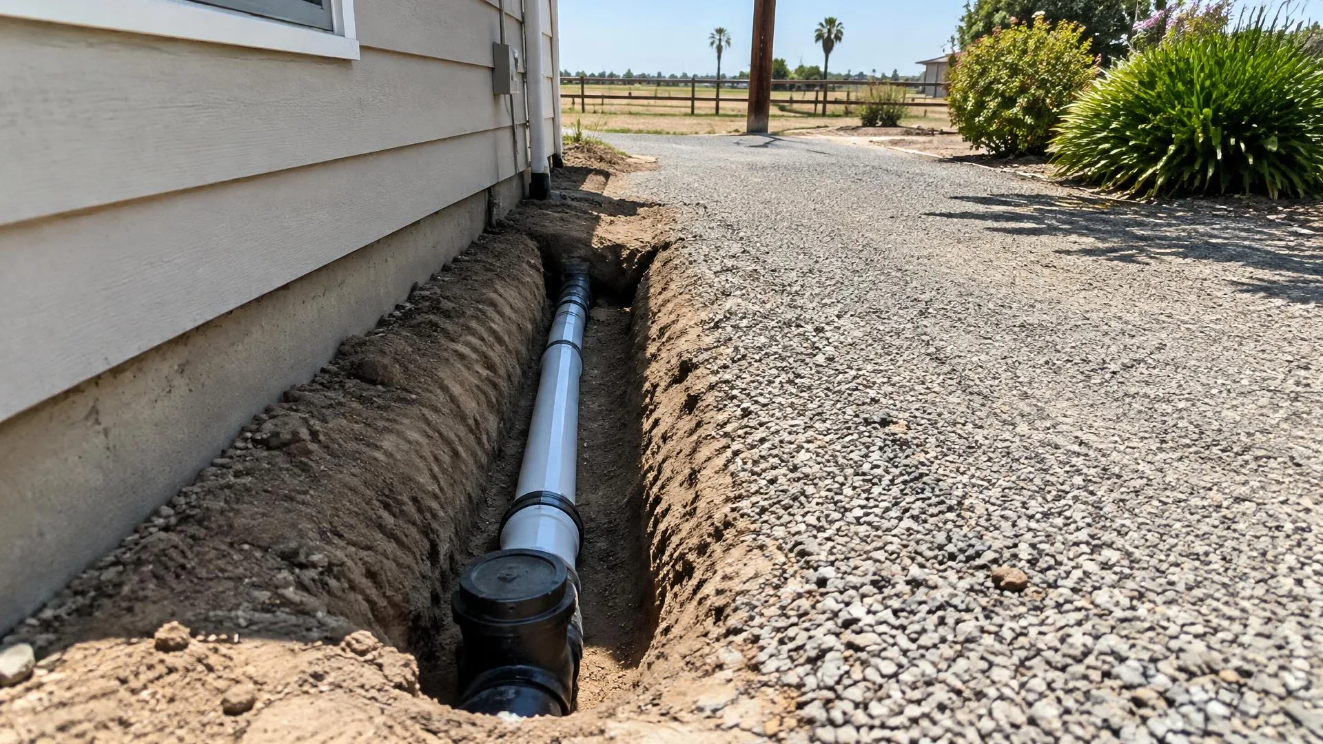 Plumber clearing a washing machine standpipe and laundry drain line