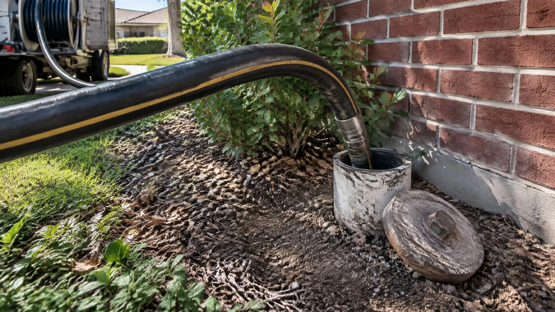Sewer camera footage showing tree roots entering a pipe joint