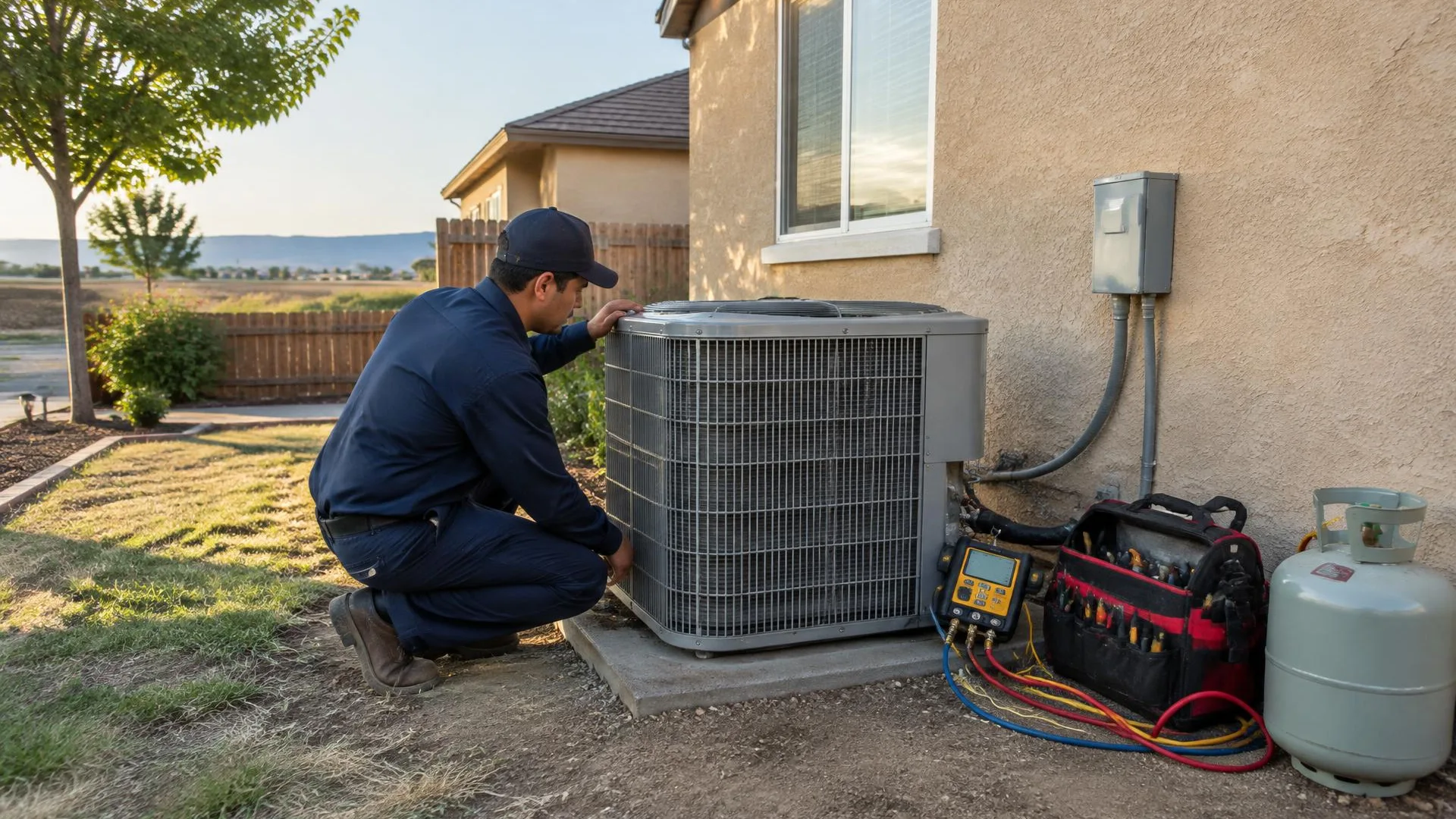 Residential AC system evaluated after a complete loss of cooling