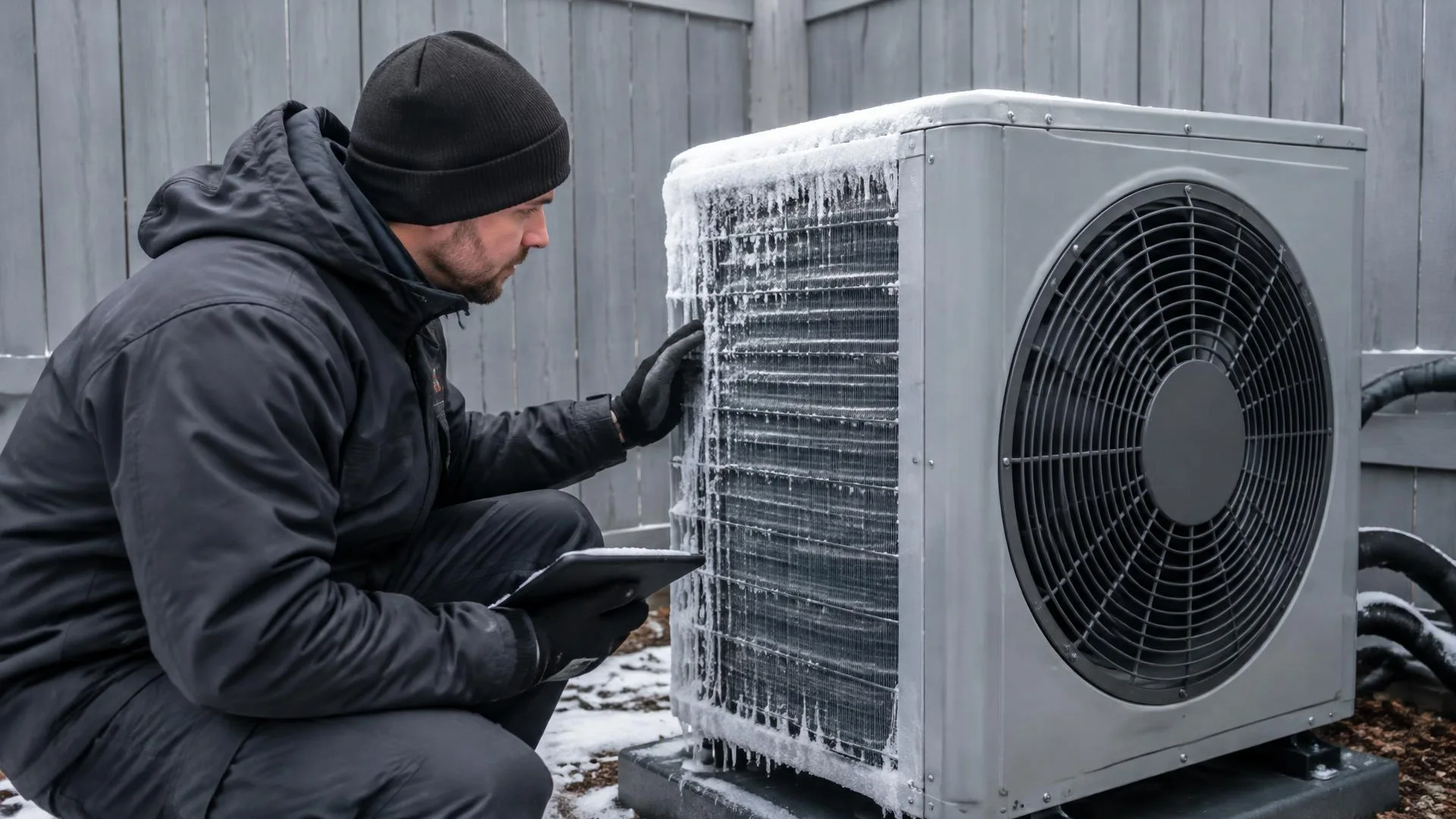Warm air check at a heating register during an emergency no-heat call in Dos Palos