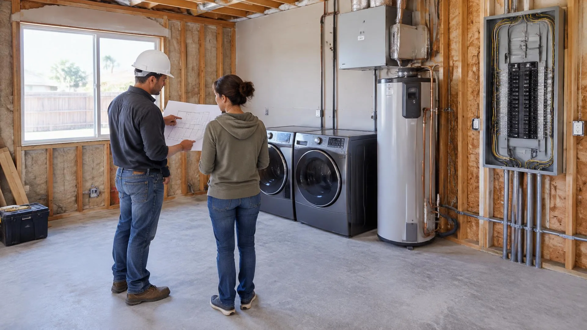 Electrical and mechanical sequencing for a Fresno home remodel
