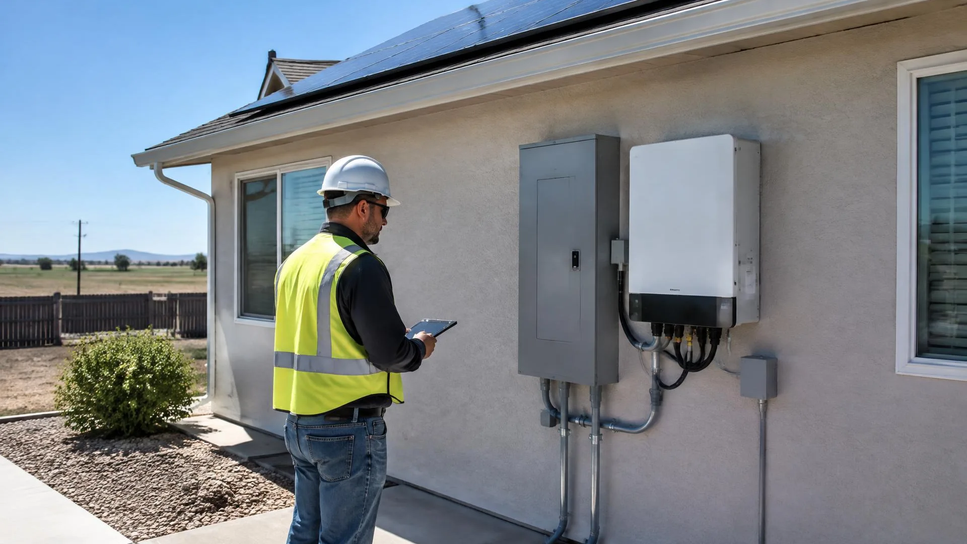 Solar battery equipment considered alongside a residential solar installation design